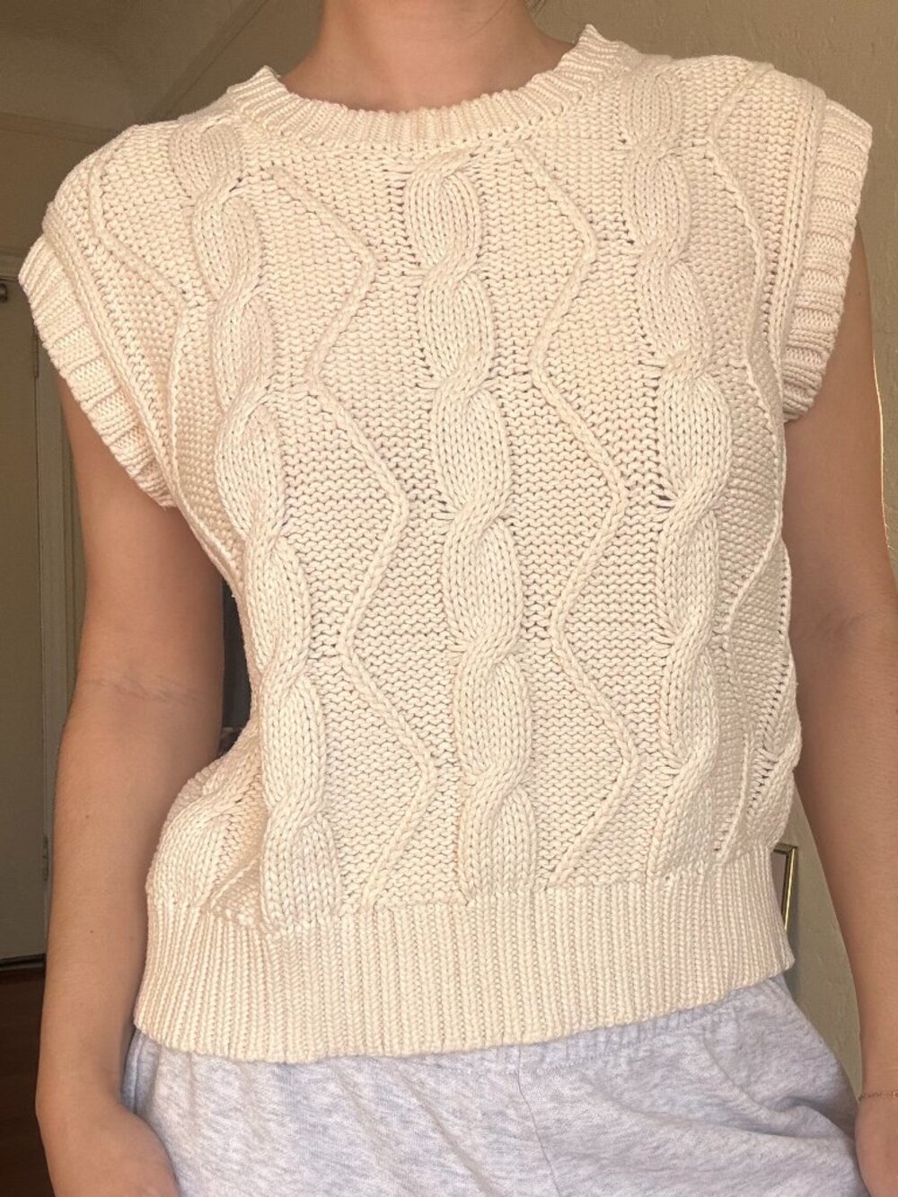 NWOT Sadie & Sage // cable knit sweater vest